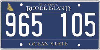 RI license plate 965105