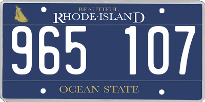 RI license plate 965107
