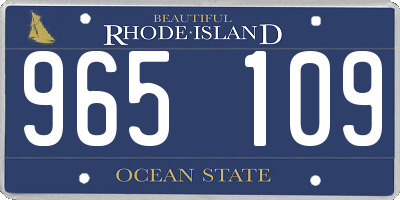 RI license plate 965109