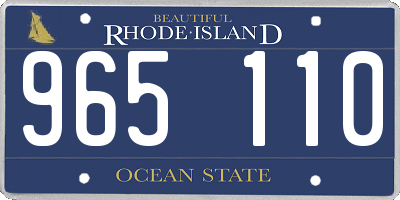 RI license plate 965110