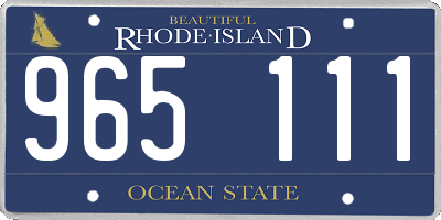 RI license plate 965111