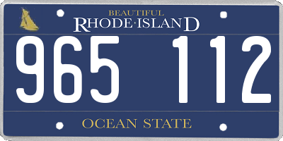 RI license plate 965112