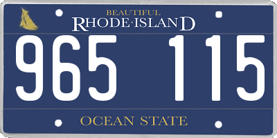 RI license plate 965115