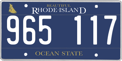 RI license plate 965117