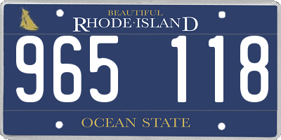 RI license plate 965118