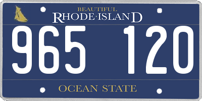 RI license plate 965120