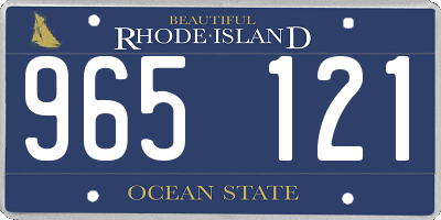 RI license plate 965121