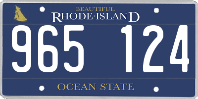 RI license plate 965124