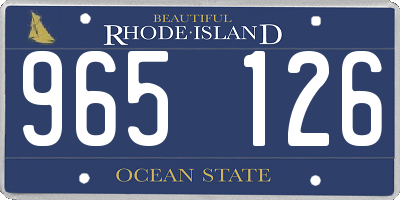 RI license plate 965126