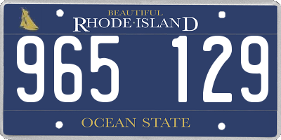 RI license plate 965129