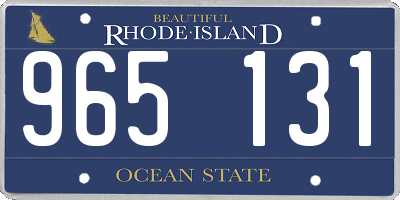RI license plate 965131