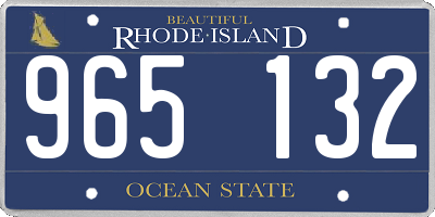 RI license plate 965132