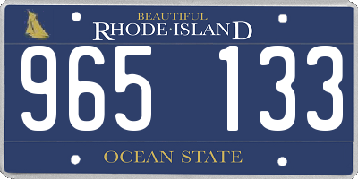 RI license plate 965133