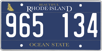 RI license plate 965134