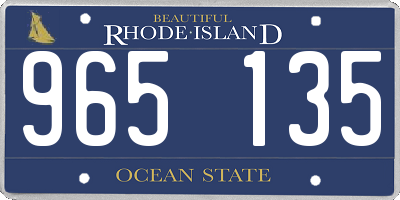RI license plate 965135
