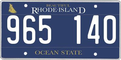 RI license plate 965140
