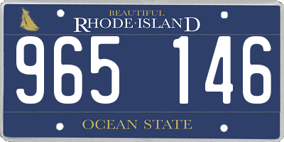 RI license plate 965146