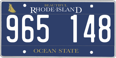 RI license plate 965148