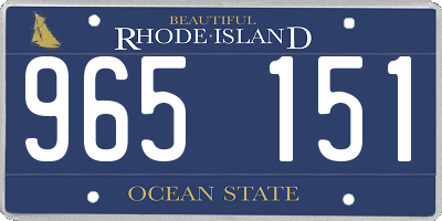 RI license plate 965151