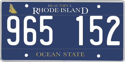 RI license plate 965152