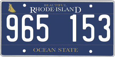 RI license plate 965153