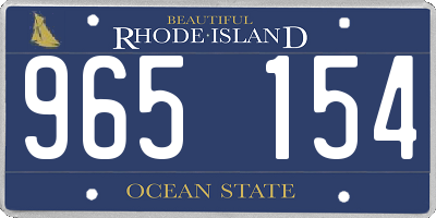 RI license plate 965154