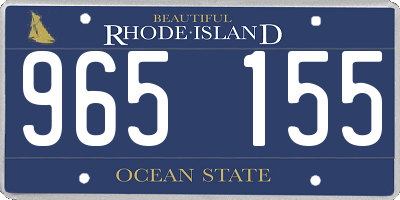 RI license plate 965155
