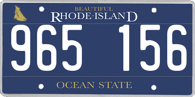 RI license plate 965156