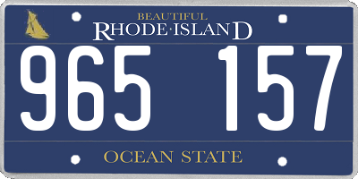 RI license plate 965157