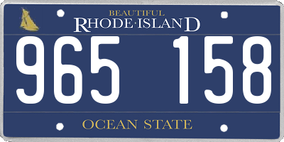 RI license plate 965158