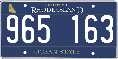 RI license plate 965163