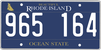 RI license plate 965164