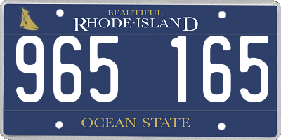 RI license plate 965165