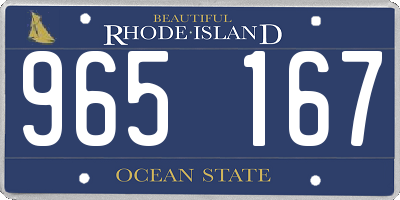 RI license plate 965167