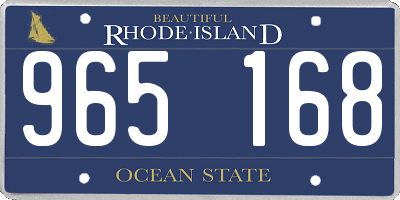 RI license plate 965168
