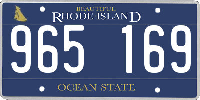RI license plate 965169