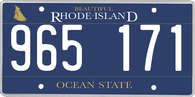 RI license plate 965171