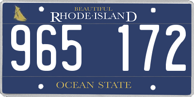 RI license plate 965172