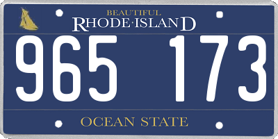 RI license plate 965173