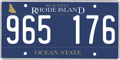 RI license plate 965176