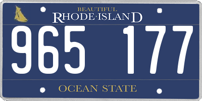 RI license plate 965177