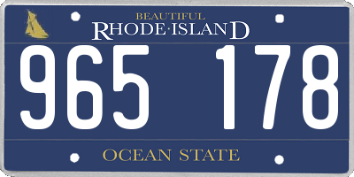 RI license plate 965178