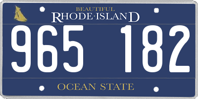 RI license plate 965182