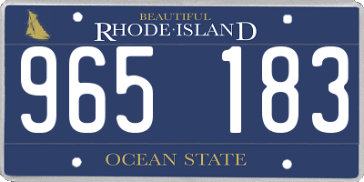 RI license plate 965183