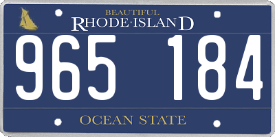 RI license plate 965184