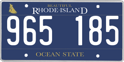 RI license plate 965185