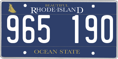 RI license plate 965190