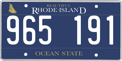 RI license plate 965191