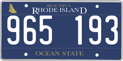RI license plate 965193