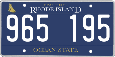 RI license plate 965195